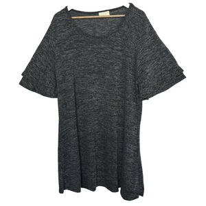 Bobbie Brooks Womens Resort Swim Cover Up Mini Dress Size 2X Ruffle Sleeve Casua